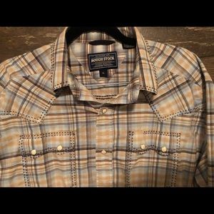 Rough Stock panhandle ranch shirt with pearl snaps